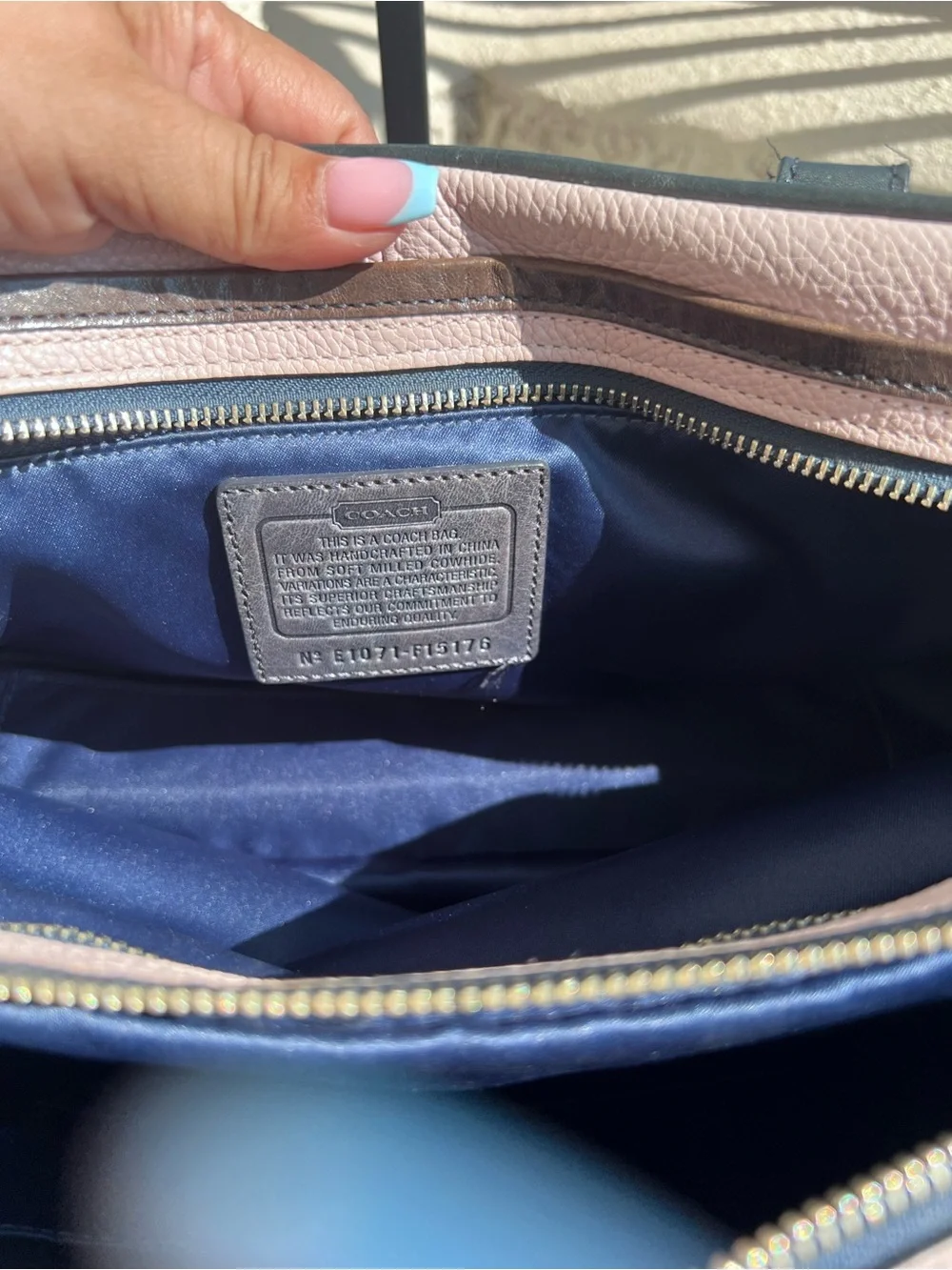 Coach Laura Spectator Pebbled Leather Satchel